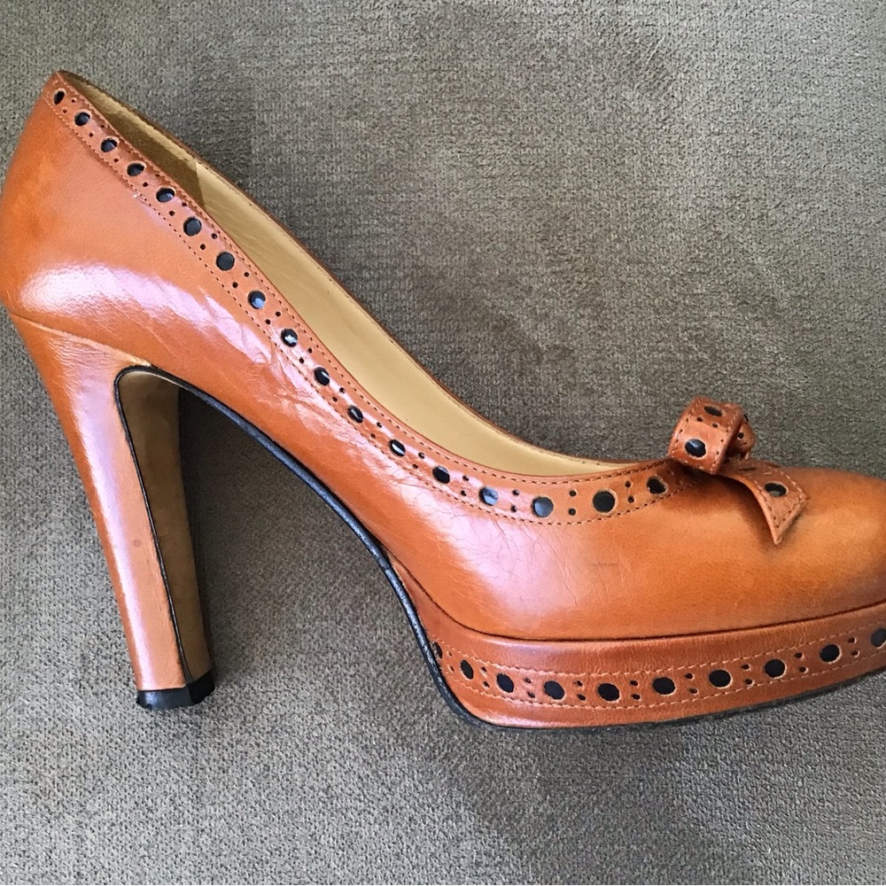 Kate Spade Leather Platform Heels Size 6 - Picture 5 of 16